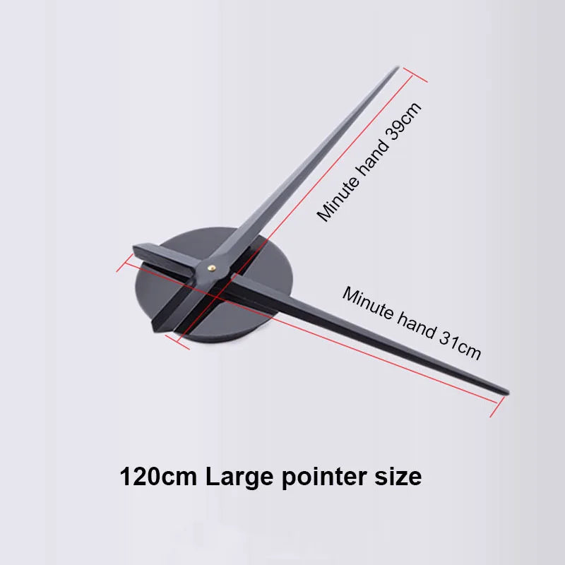 Large Frameless 3D Number Poster Clock
