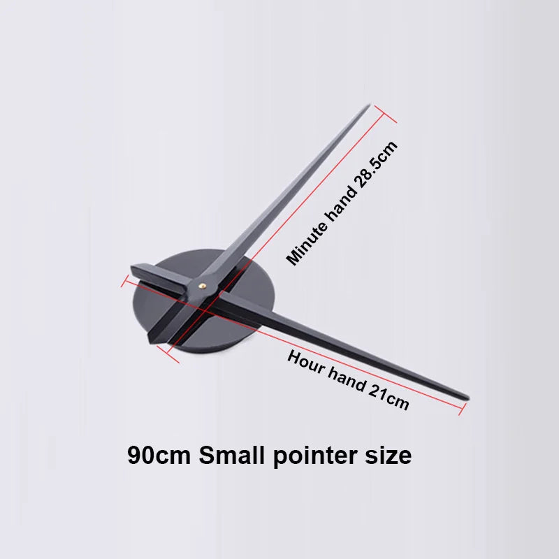 Large Frameless 3D Number Poster Clock
