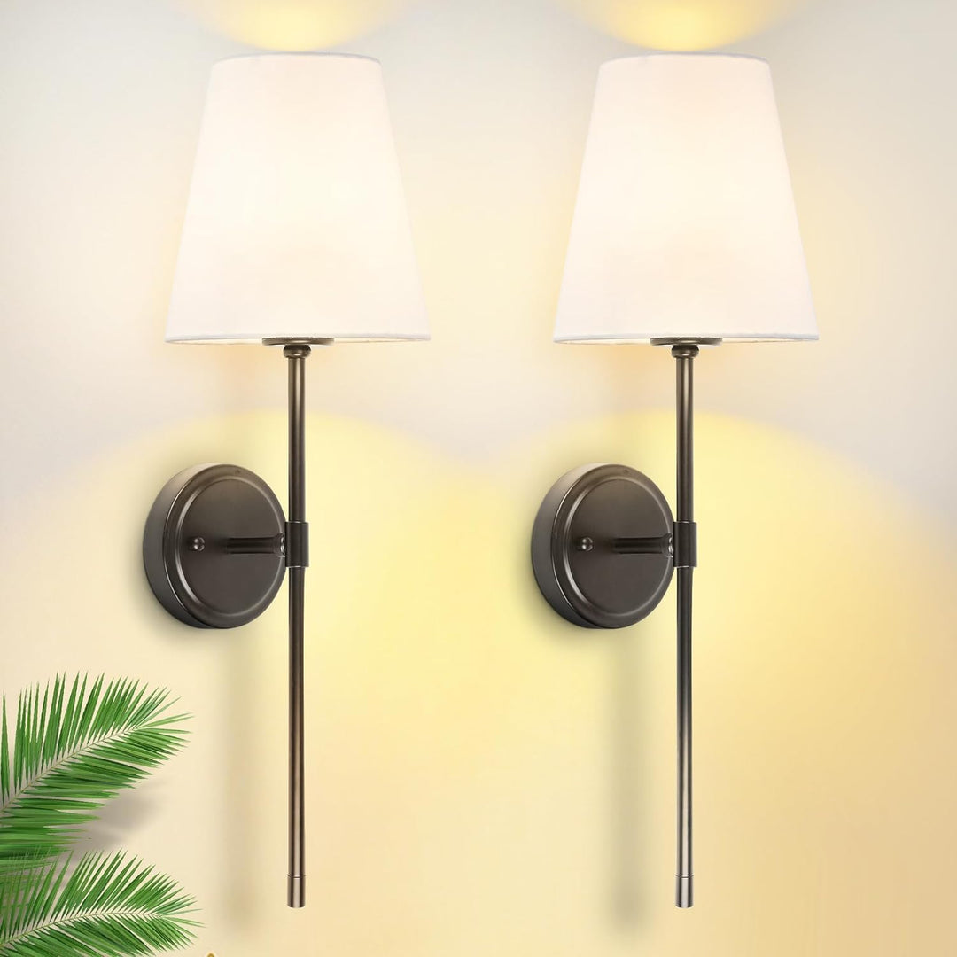 Improve home Black Modern Wall Sconces Set of 2