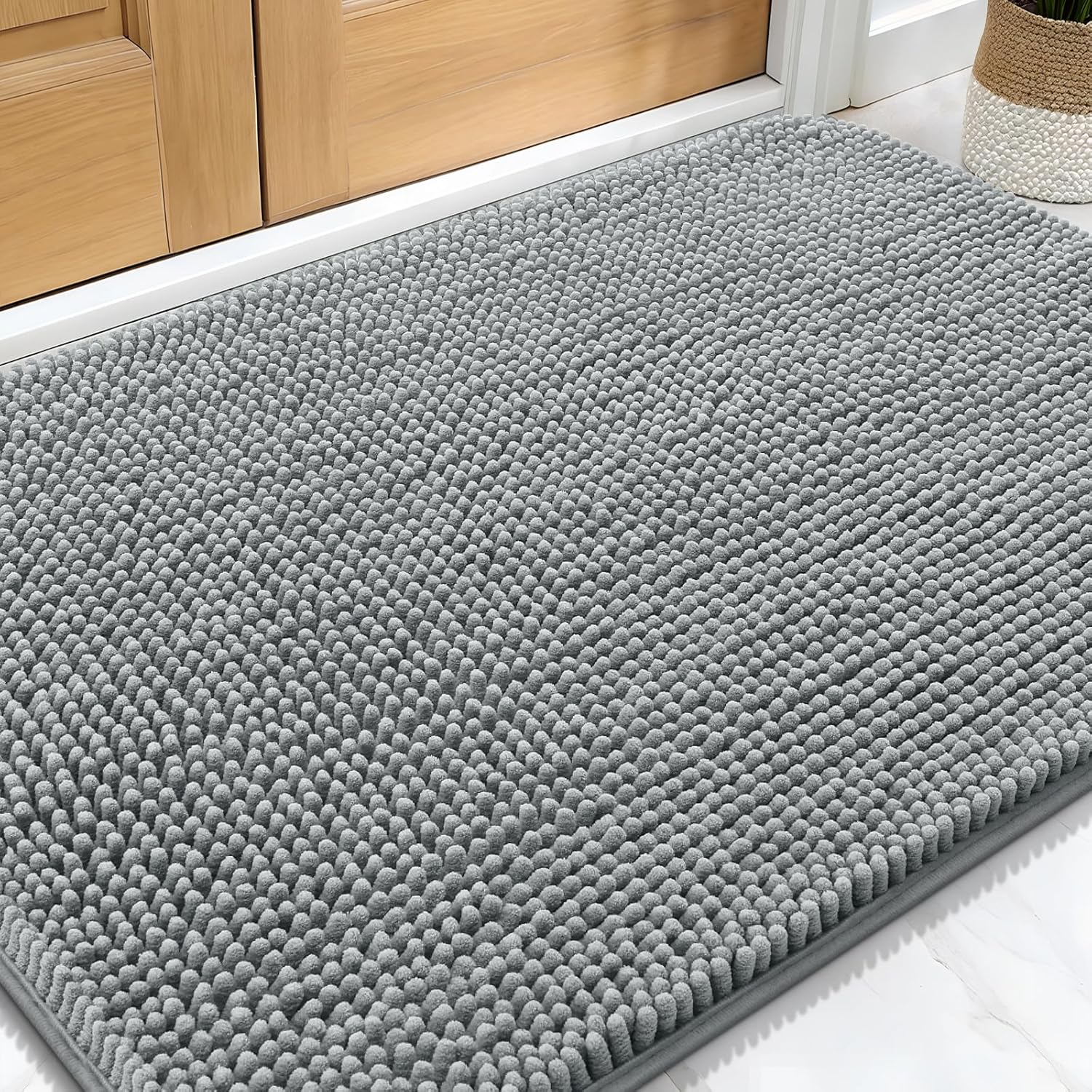 OLANLY Chenille Dog Door Mat
