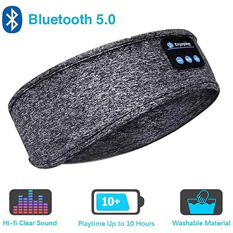 Wireless Bluetooth Earphone Sleeping Band Music Headphones Soft Elastic Comfortable Eye Mask Sleep Headset for Side Sleepers