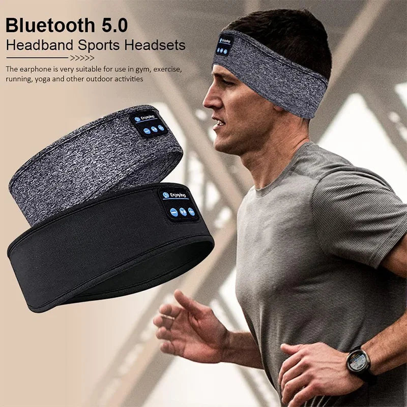 Wireless Bluetooth Earphone Sleeping Band Music Headphones Soft Elastic Comfortable Eye Mask Sleep Headset for Side Sleepers