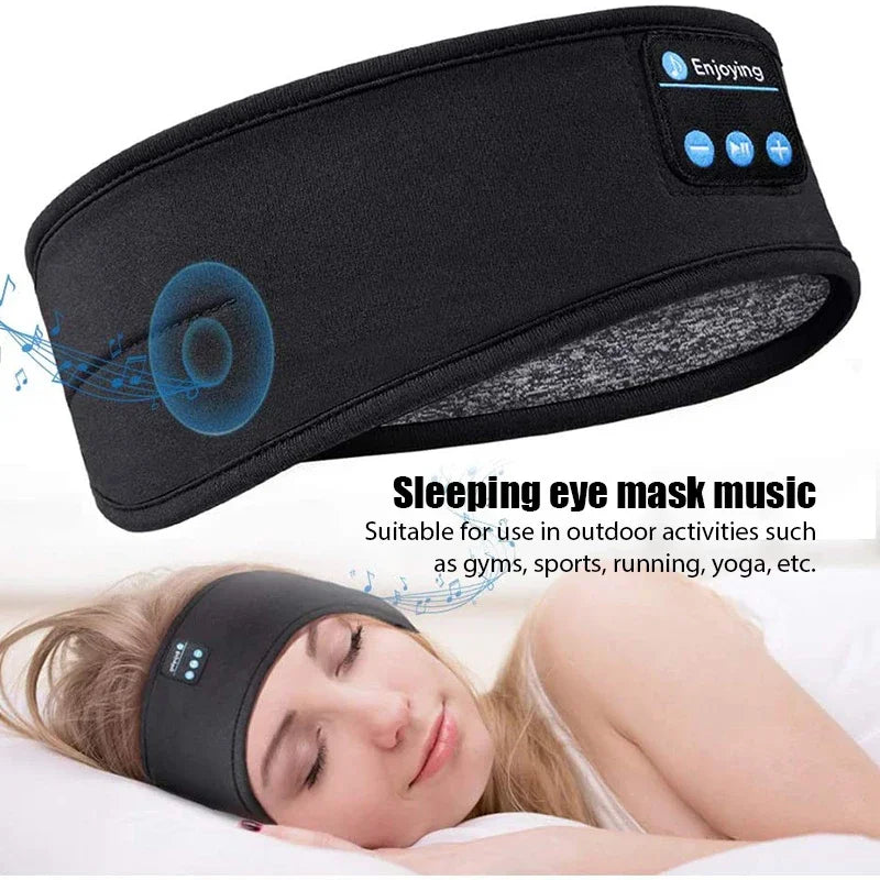 Wireless Bluetooth Earphone Sleeping Band Music Headphones Soft Elastic Comfortable Eye Mask Sleep Headset for Side Sleepers